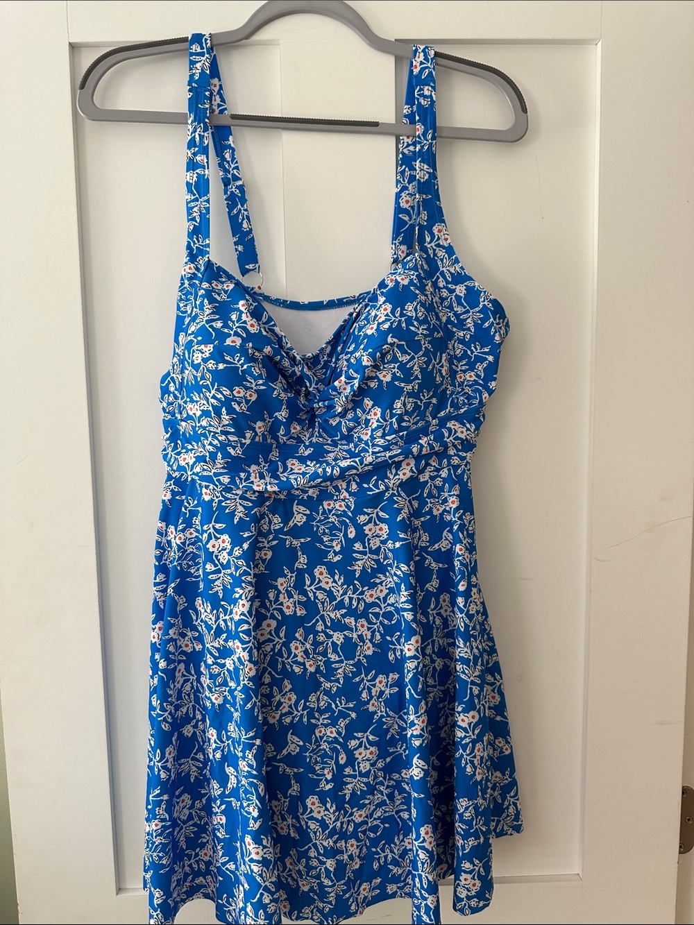 Blue Floral one piece swim 08